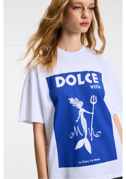 VEYMIRA Kadın %100 Pamuk Bisiklet Yaka Kısa Kollu Oversize Fit Beyaz T-Shirt modelleri