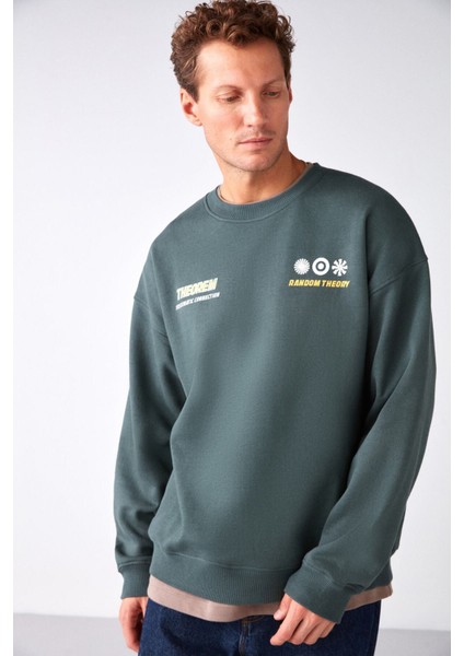 Mauna Relaxed Yeşil Sweatshirt