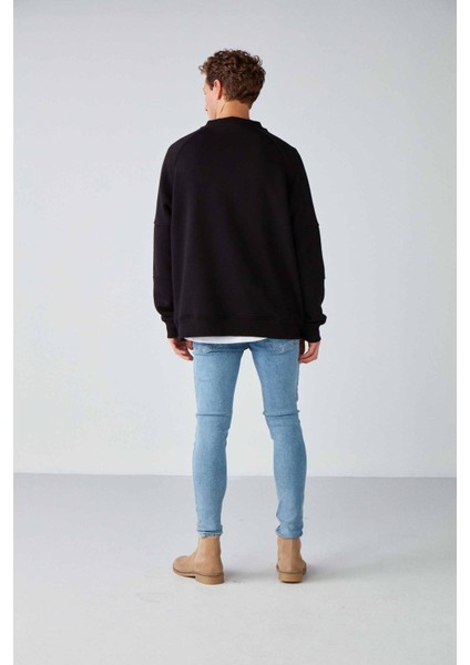 Katmaı Relaxed Oversize Siyah Sweatshirt fırsatları