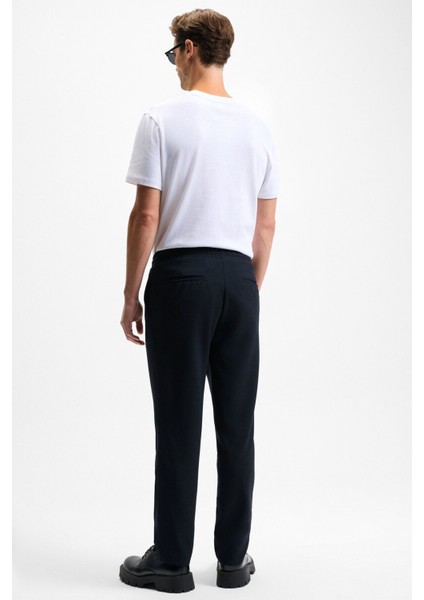 Khorn Erkek Relaxed Bağcıklı Normal Paça Lacivert Pantolon