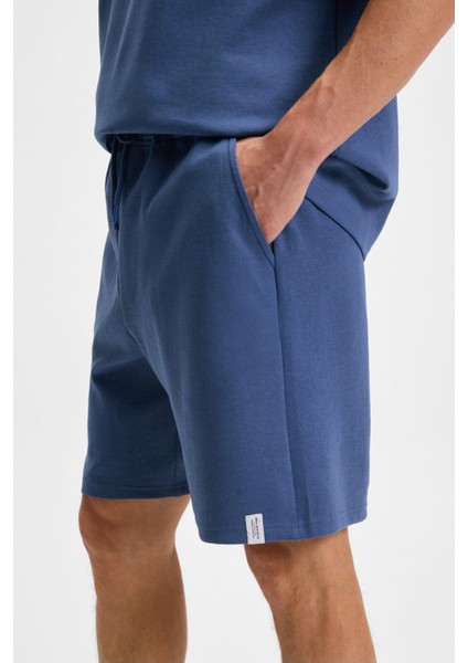 Baıley Erkek Beli Lastikli Arka Tek Cepli Kordonlu Relaxed Fit Indigo Şort
