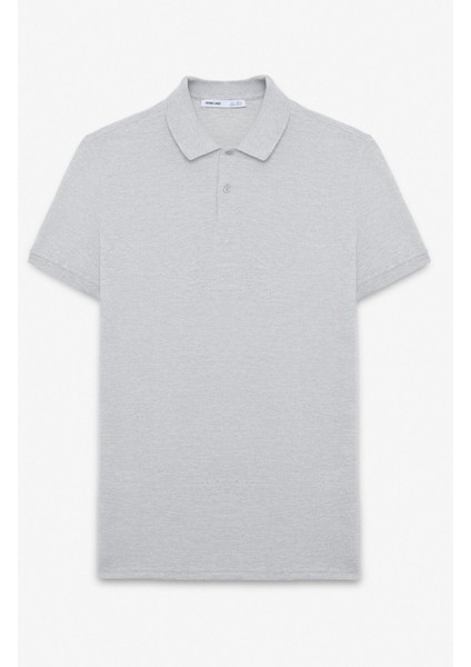 Flexore Erkek %100 Pamuk Kısa Kollu Regular Fit Grimelanj Polo Yaka T-Shirt