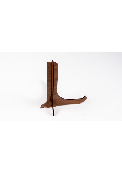 Masalsı Geçmeli Çini Tabak ve Çerçeve Teşhir Ayağı Ahşap 18X15CM ( büyük Boy)