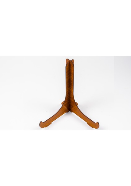 Masalsı Geçmeli Çini Tabak ve Çerçeve Teşhir Ayağı Ahşap 18X15CM ( büyük Boy)