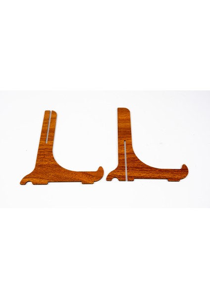 Masalsı Geçmeli Çini Tabak ve Çerçeve Teşhir Ayağı Ahşap 18X15CM ( büyük Boy)