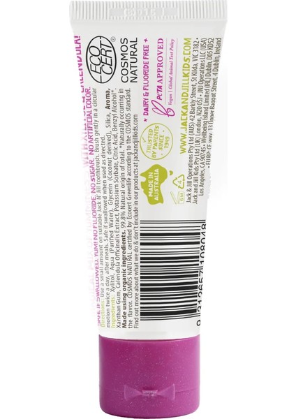 Jack N Jill Doğal Diş Macunu - Organik Orman Meyve Aromalı 50 gr