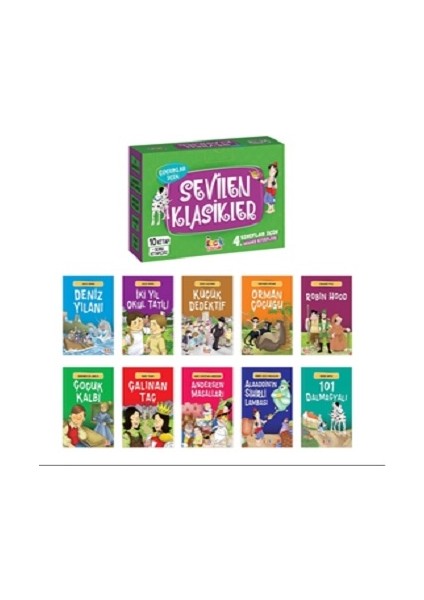 Çocuklar Için Sevilen Klasikler (10 Kitap + Soru Kitapçığı)