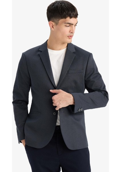 Slim Fit Dar Kesim Astarlı Blazer Ceket W9254AZ25SP