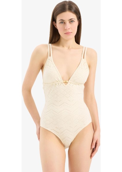 Regular Fit Nakışlı Brode Mayo-Fall in Love B6898AX25SM