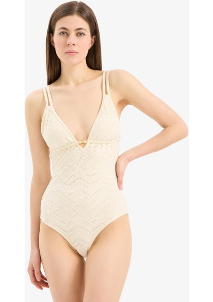Regular Fit Nakışlı Brode Mayo-Fall in Love B6898AX25SM