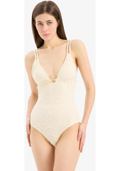 Regular Fit Nakışlı Brode Mayo-Fall in Love B6898AX25SM