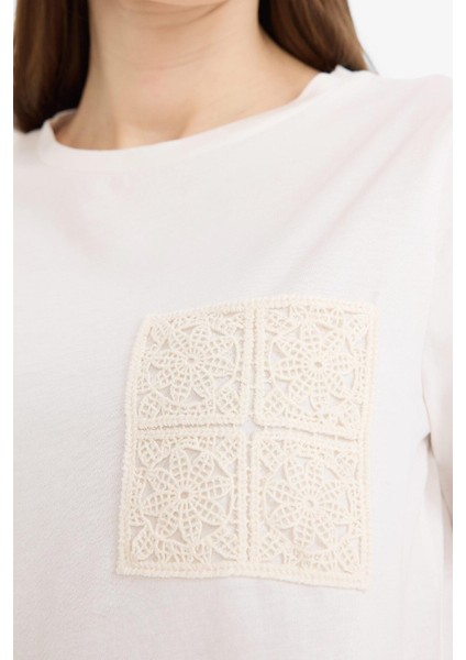 Regular Fit Bisiklet Yaka Basic Düz Penye Kısa Kollu Tişört