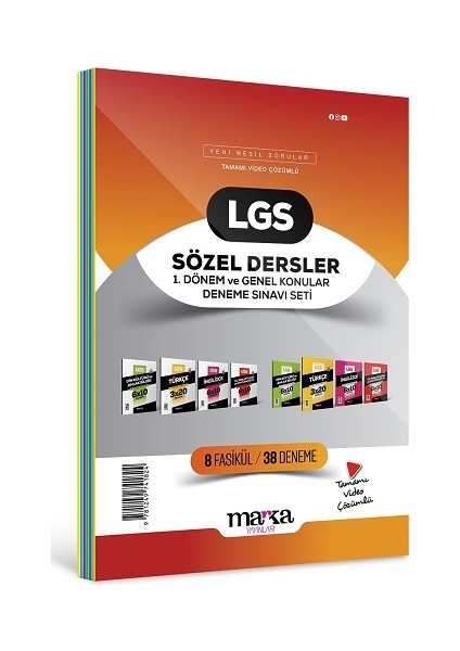 2025 Lgs Sözel Dersler 1. Dönem ve Genel Konular Deneme Sınavı Seti 8 Fasikül 38 Deneme