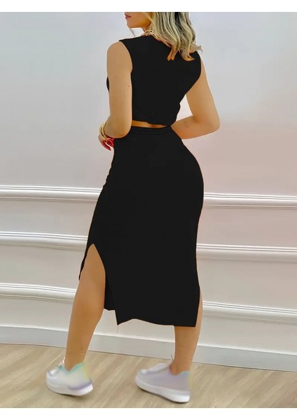 Fh Fashionhere Kadın Iki Iplik Crop Etek Ikili Takım fiyatları