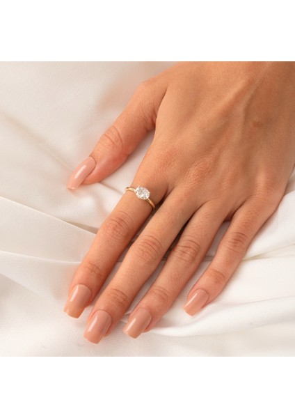 Gümüş Yüzük - 1.10 Karat Yan Swarovski Taşlı Octagon Taş Kesim 925 Ayar Gümüş Evlilik Teklifi Yüzüğü indirimleri