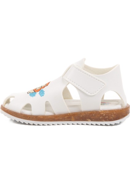 Beyaz Cırtlı Hafif Unisex Çocuk Sandalet 17373 B fiyatları