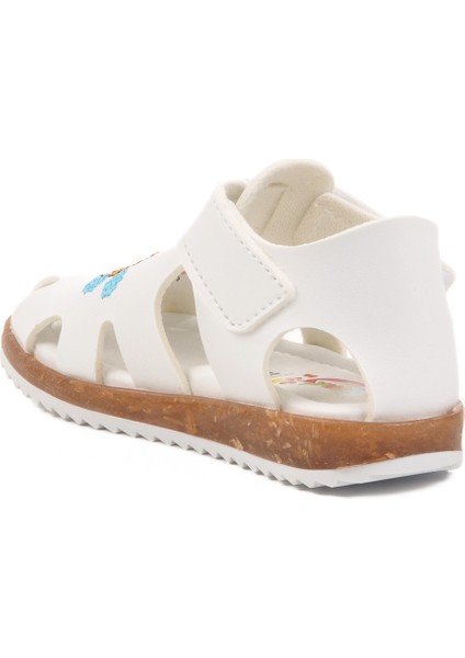 Beyaz Cırtlı Hafif Unisex Çocuk Sandalet 17373 B fırsatları
