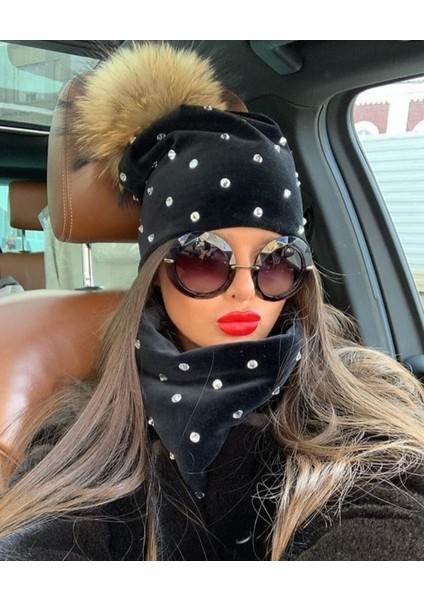 Kadın Taş Detay Boyunluk ve Bere Takım fırsatları