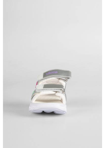 321. B24Y. 204 Hilda Beyaz Işıklı Kız Çocuk Sandalet fırsatları