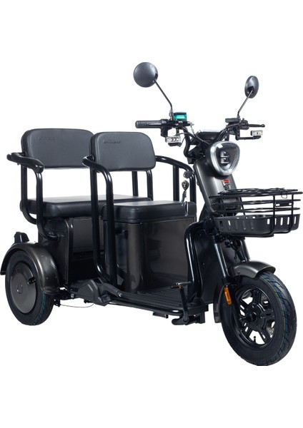 Stmax Elit 540 3 Tekerli 2 Kişilik Elektrikli Moped - Uzay Gri