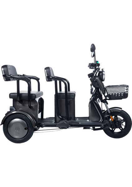Stmax Elit 540 3 Tekerli 2 Kişilik Elektrikli Moped - Uzay Gri