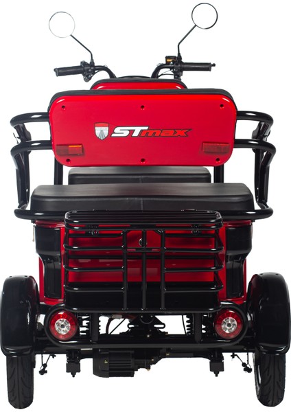 Elit 960 3 Tekerli 3 Kişilik Elektrikli Moped - Kırmızı