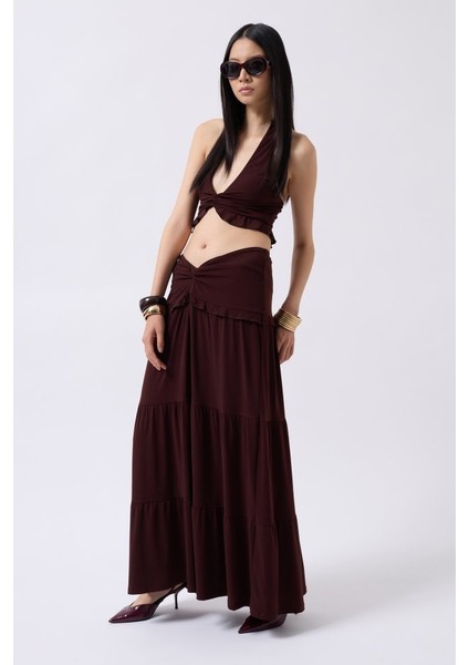 Fh Fashionhere Düğüm Detay Fırfırlı Crop modelleri