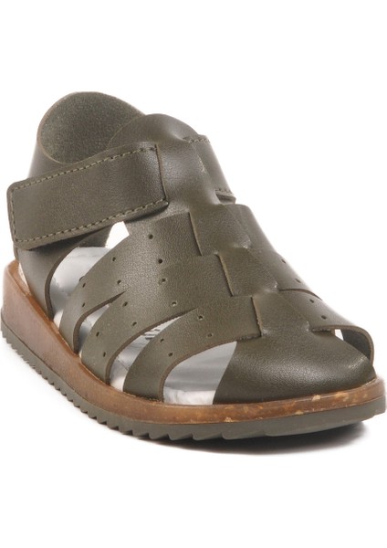 Haki Cırtlı Hafif Unisex Çocuk Sandalet 17370 B