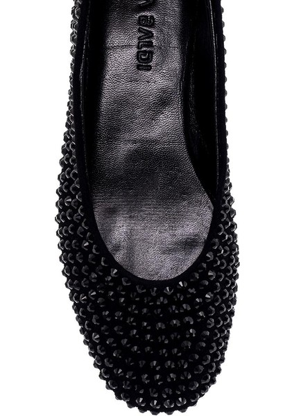 Wenna Siyah Süet Kadın Babet modelleri