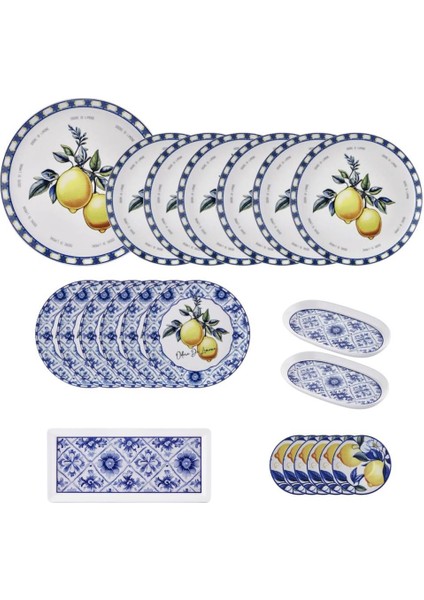 Odore Di Limone 6 Kişilik 22 Parça Servis/kahvaltı Takımı