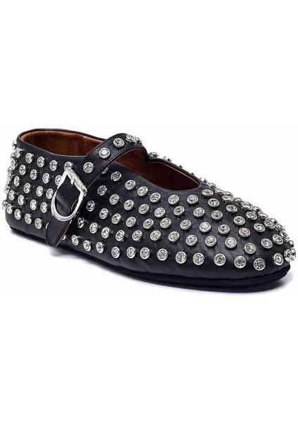 Stone Siyah Hakiki Deri Kadın Babet fiyatları