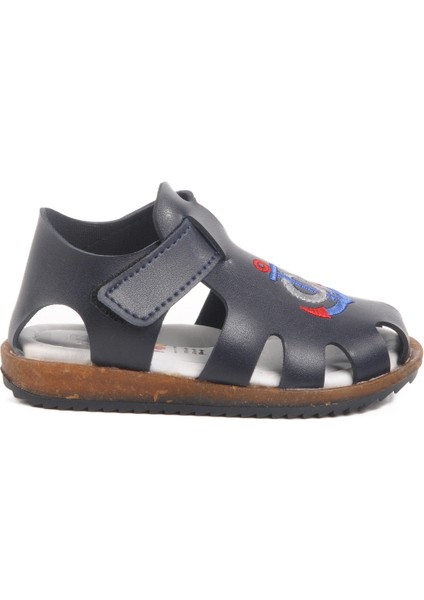Lacivert Cırtlı Hafif Unisex Çocuk Sandalet 17372 B