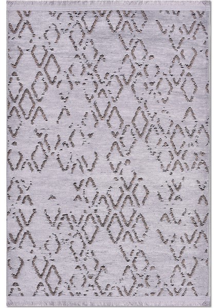 Akasya Gri Baklava Desenli Halı – Yumuşak, Kaymaz, Yıkanabilir ve Şık Tasarım - 60 x 200 cm