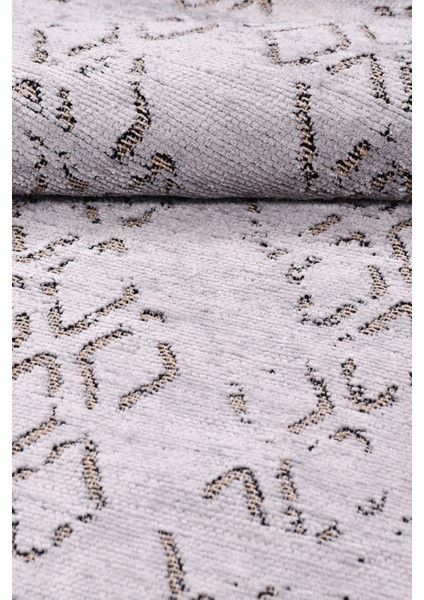 Akasya Gri Baklava Desenli Halı – Yumuşak, Kaymaz, Yıkanabilir ve Şık Tasarım - 60 x 200 cm