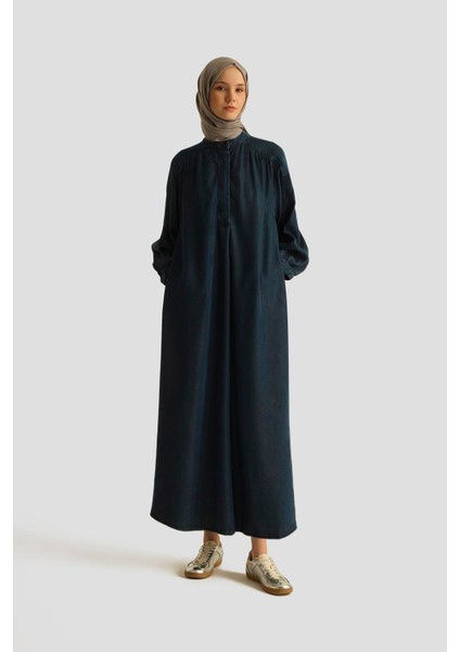 Oversize Tencel Elbise 25YD9142 Koyu Lacivert fiyatları