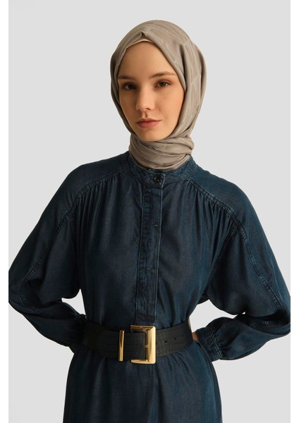 Oversize Tencel Elbise 25YD9142 Koyu Lacivert modelleri
