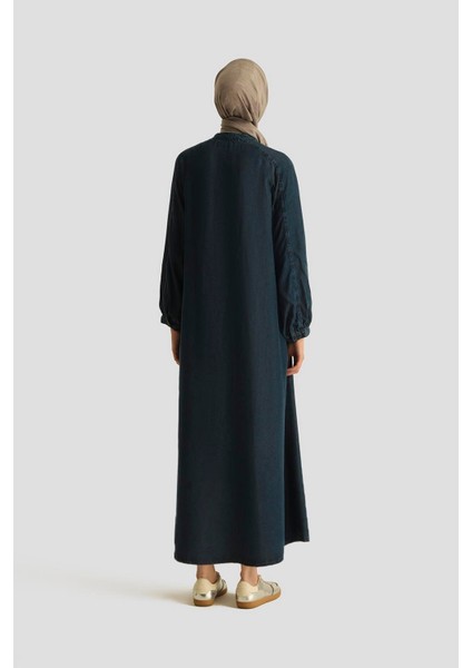 Oversize Tencel Elbise 25YD9142 Koyu Lacivert indirimleri