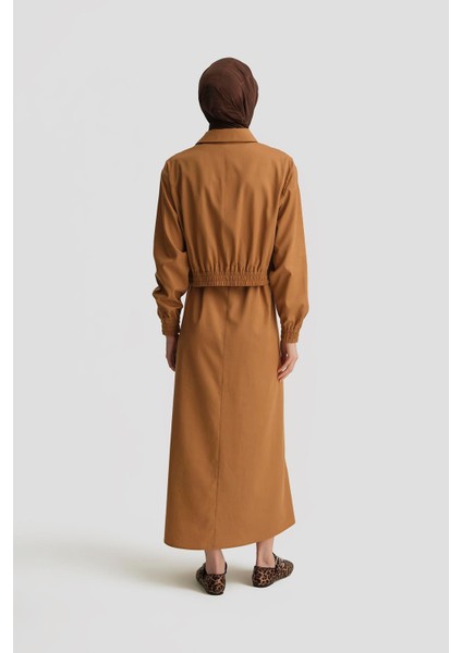 Içi Elbiseli Bomber Ceketli Takım 25Y6001 Taba indirimleri