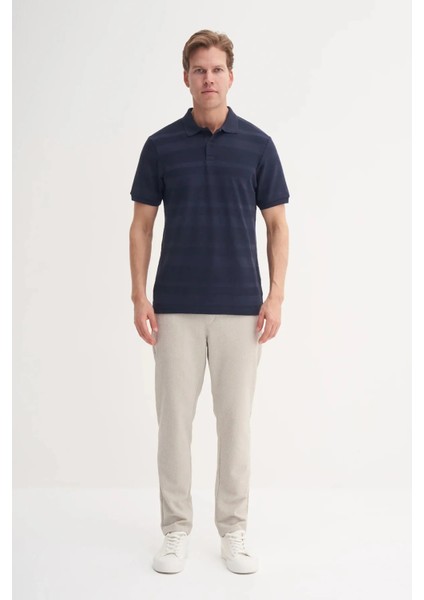 Cazador Polo Yaka Regular Fit Örme Çizgi Dokulu Tişört modelleri