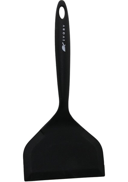 Silikon - Siyah Jumbo - Geniş Ağız Spatula 25.5cm -- Ağız: 12CM (5131)