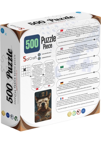 500 Parça Puzzle Bulldog Patron Köpek