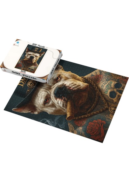 500 Parça Puzzle Bulldog Patron Köpek