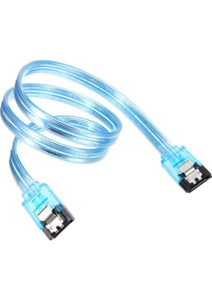 2 Adet - 1 Metre Sata 3.0 Data Kablosu – 6gbps Destekli, HDD & SSD Uyumlu, Metal Klipsli