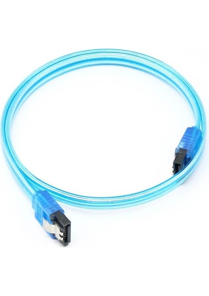 2 Adet - 1 Metre Sata 3.0 Data Kablosu – 6gbps Destekli, HDD & SSD Uyumlu, Metal Klipsli