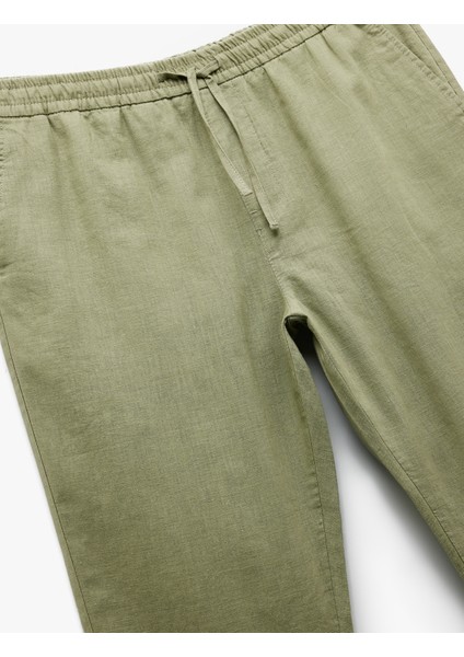 Cep Detaylı Regular Fit Beli Bağcıklı Pantolon modelleri