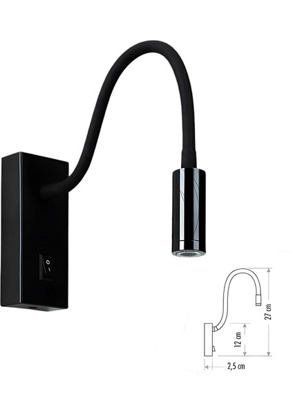 Baykuş LED Aplik Dikdörtgen Kasa - CT5232