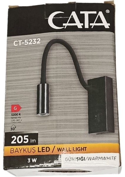 Baykuş LED Aplik Dikdörtgen Kasa - CT5232