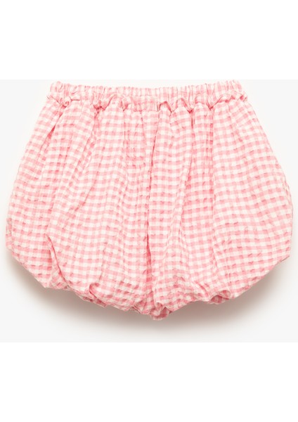 Fiyonk Detaylı Beli Lastikli Pötikareli Balon Etek fiyatları