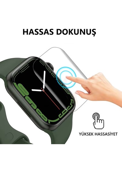 Apple Watch 10 42MM Uyumlu 3 Adet Şeffaf Ultra Koruyucu Nano Jelatin