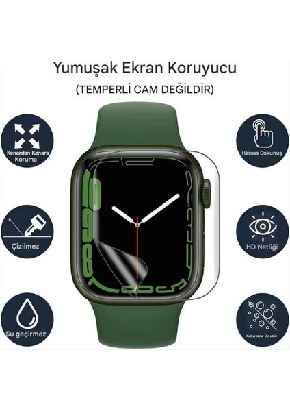 Apple Watch 10 42MM Uyumlu 3 Adet Şeffaf Ultra Koruyucu Nano Jelatin